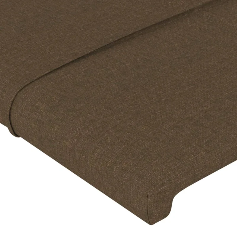 Tête de lit accessoire couchage chambre à coucher meuble 100 x 5 x 78/88 cm tissu marron foncé TDL0203137