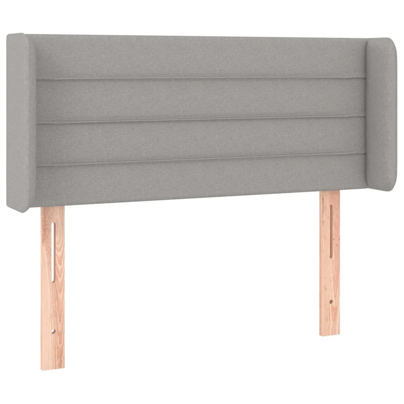 Tête de lit accessoire couchage chambre à coucher meuble à LED 83 x 16 x 78/88 cm tissu gris clair TDL0201254