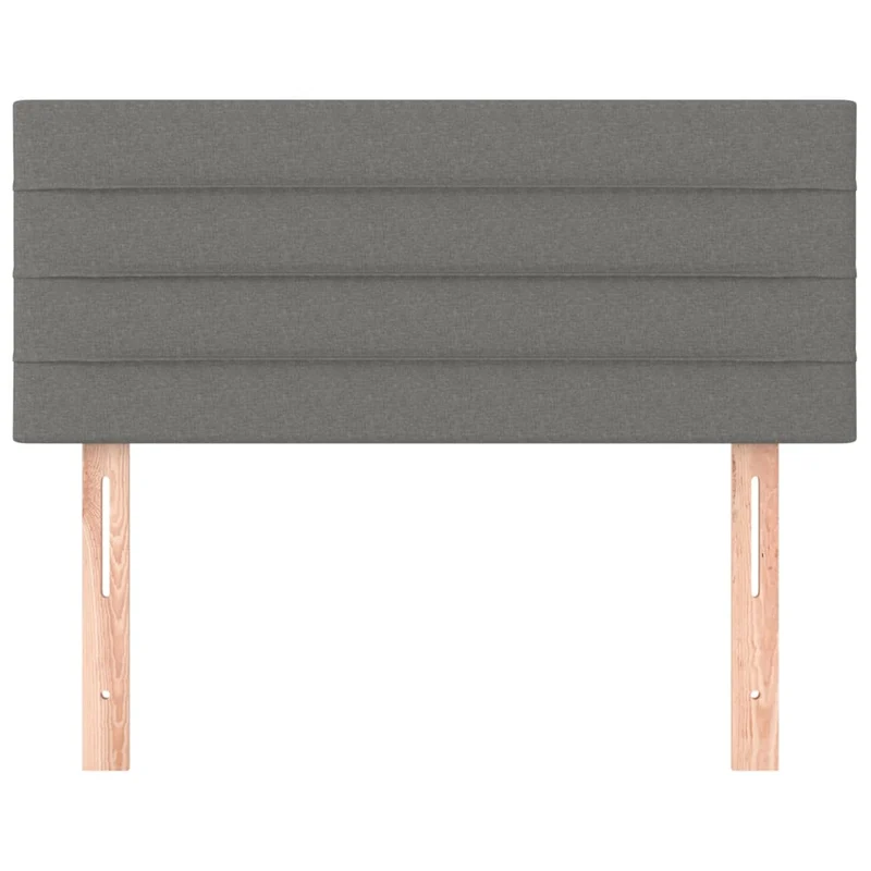 Tête de lit accessoire couchage chambre à coucher meuble 80 x 5 x 78/88 cm tissu gris foncé TDL0203183