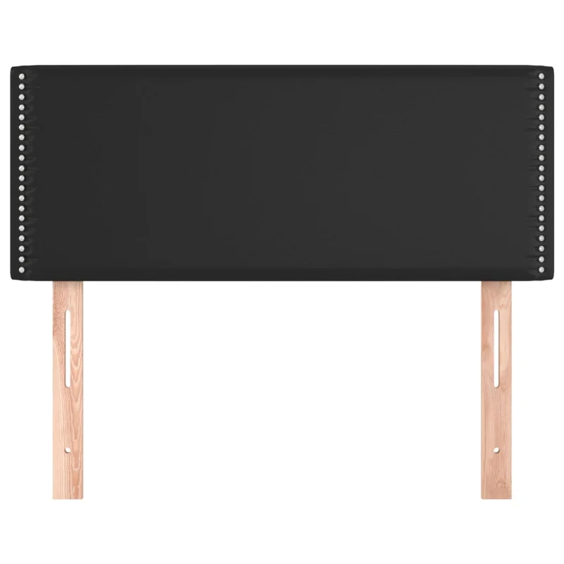 Tête de lit accessoire couchage chambre à coucher meuble 90 x 5 x 78/88 cm synthétique noir TDL0202084