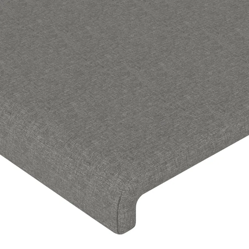 Tête de lit accessoire couchage chambre à coucher meuble à LED 103 x 16 x 118/128 cm tissu gris foncé TDL0201187