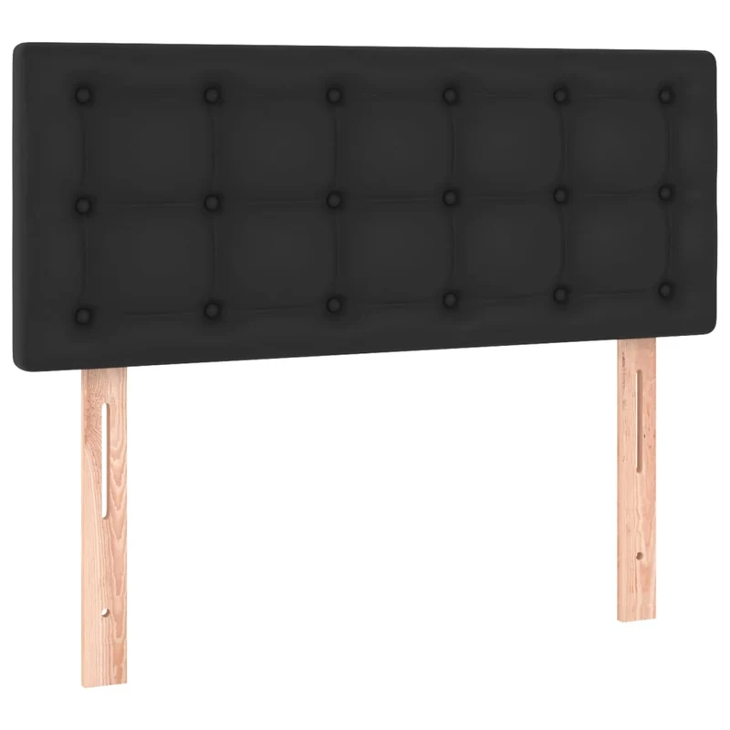 Tête de lit accessoire couchage chambre à coucher meuble 100 x 5 x 78/88 cm synthétique noir TDL0202399