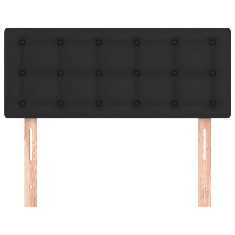 Tête de lit accessoire couchage chambre à coucher meuble 100 x 5 x 78/88 cm synthétique noir TDL0202399
