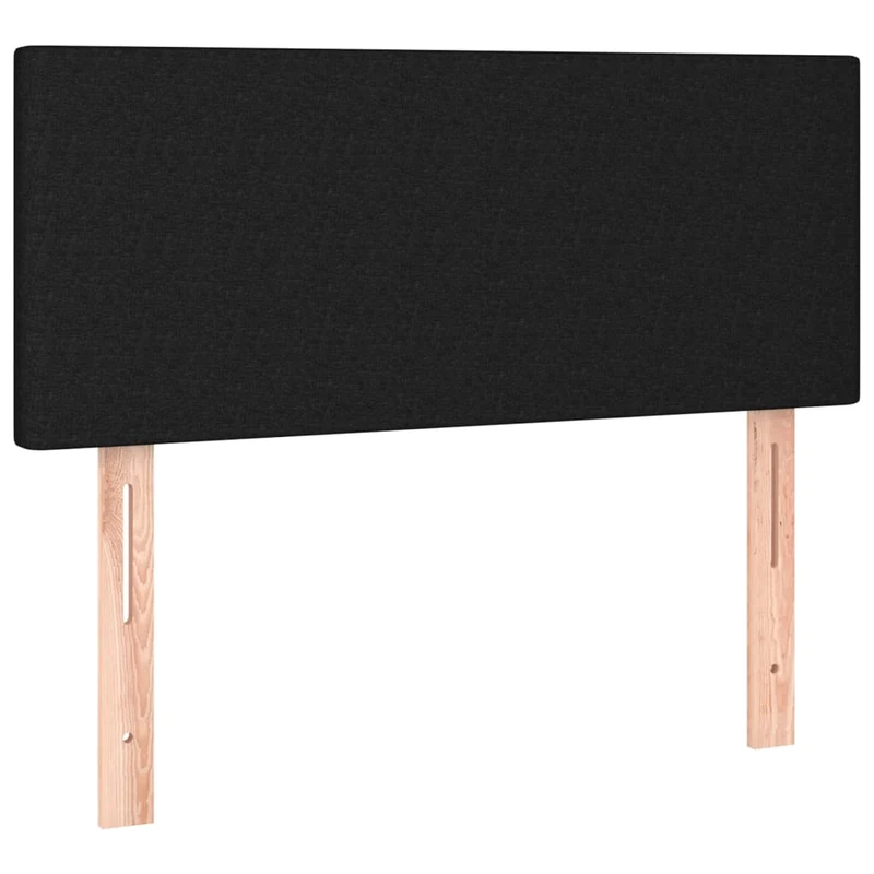 Tête de lit accessoire couchage chambre à coucher meuble 90 x 5 x 78/88 cm tissu noir TDL0202078