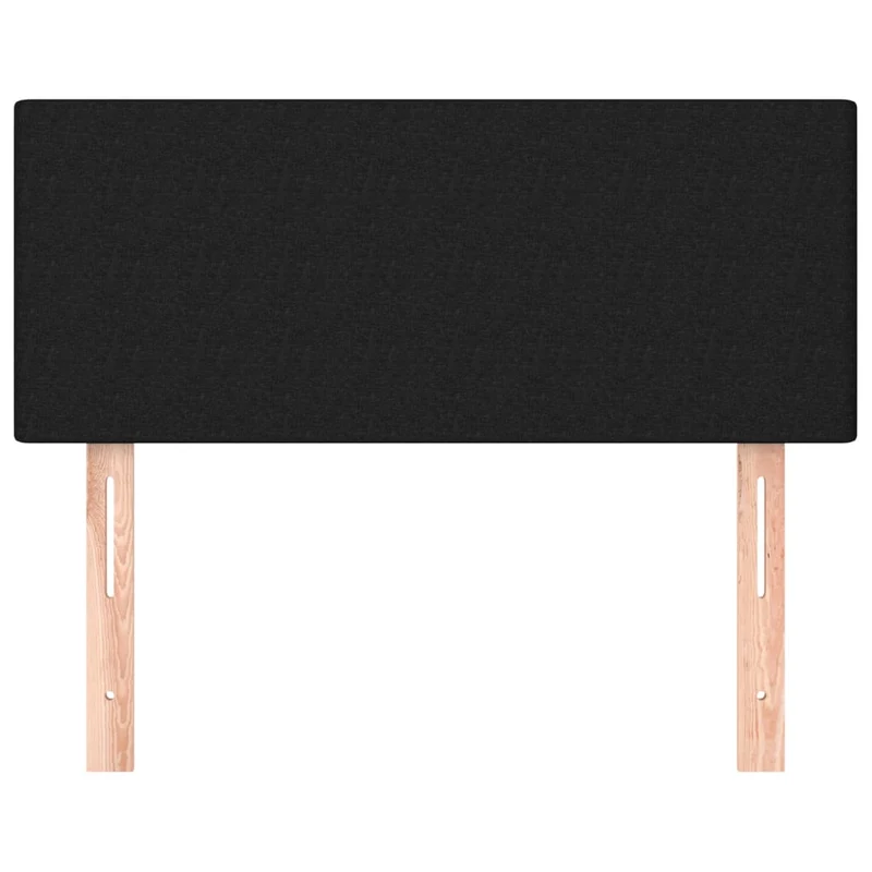 Tête de lit accessoire couchage chambre à coucher meuble 90 x 5 x 78/88 cm tissu noir TDL0202078