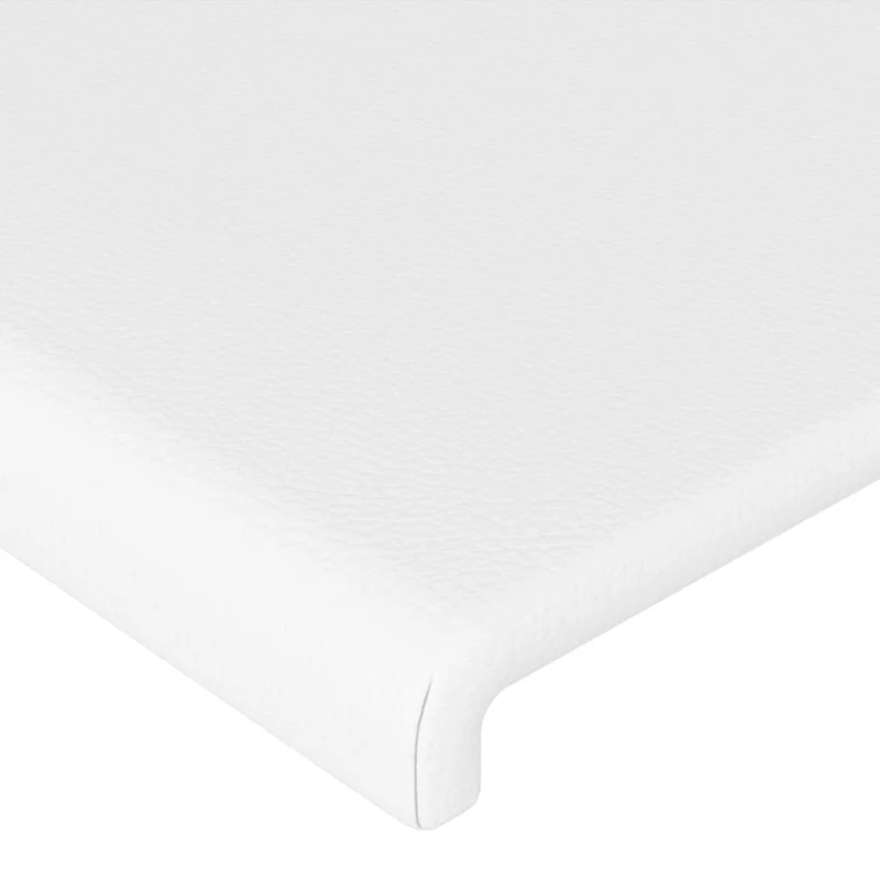 Tête de lit accessoire couchage chambre à coucher meuble à LED 100 x 5 x 78/88 cm synthétique blanc TDL0201950