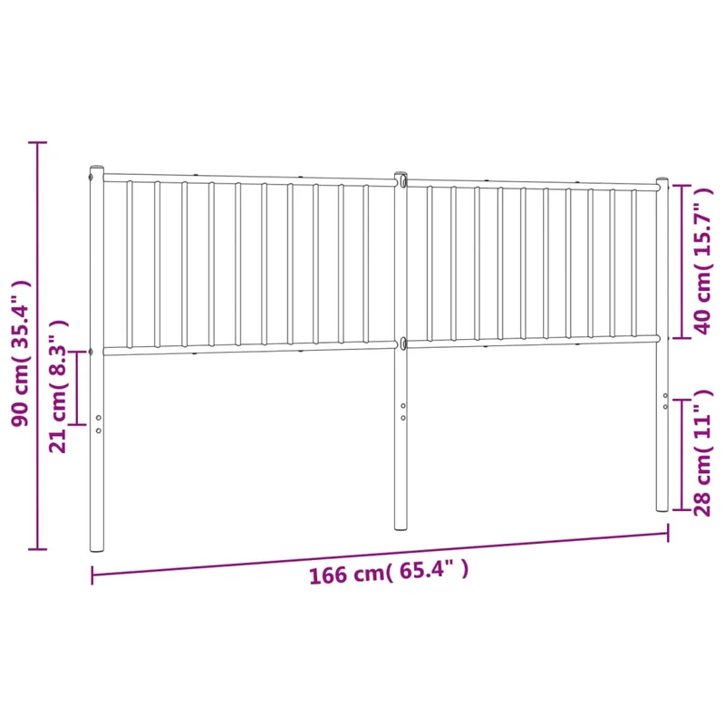 Tête de lit accessoire couchage chambre à coucher meuble 160 cm métal blanc TDL0202471