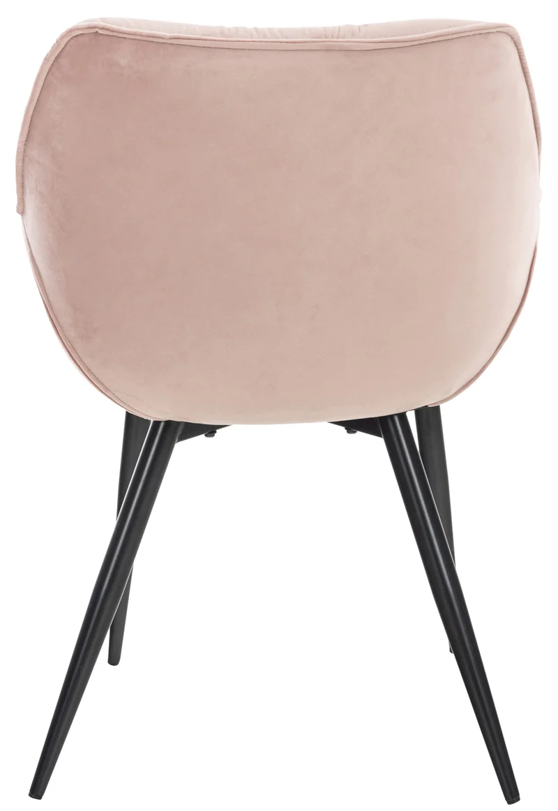 Chaise de coiffeuse salon bureau rembourré confortable et moderne capitonné velours rose FAL10528