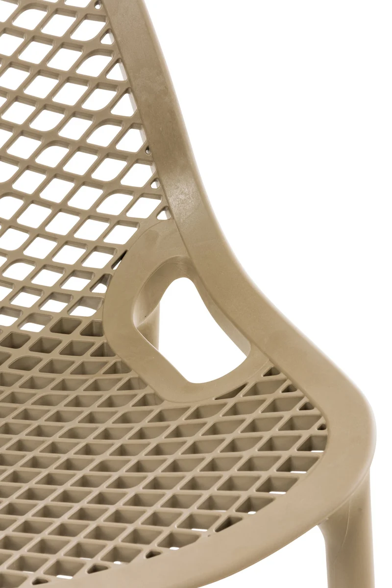 Tabouret de bar avec repose-pieds design moderne plastique gris intérieur ou extérieur 10_0000543