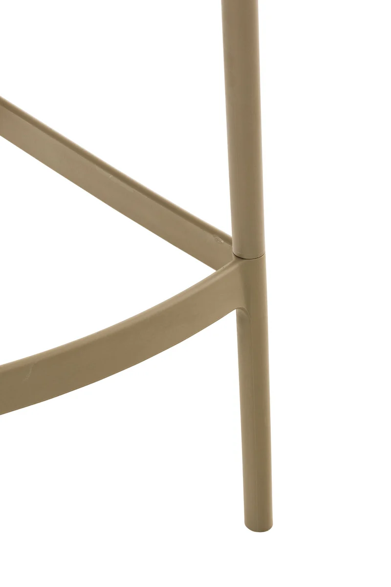 Tabouret de bar avec repose-pieds design moderne plastique gris intérieur ou extérieur 10_0000543