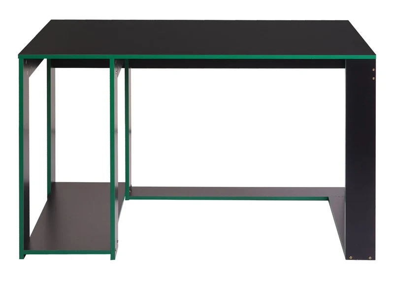 Bureau table de bureau pour ordinateur 120x60x76cm en MDF noir vert 04_0001452