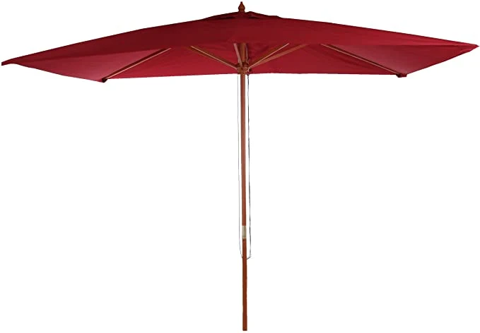 Parasol de jardin 2x3m polyester/bois 6kg bordeaux 04_0003820