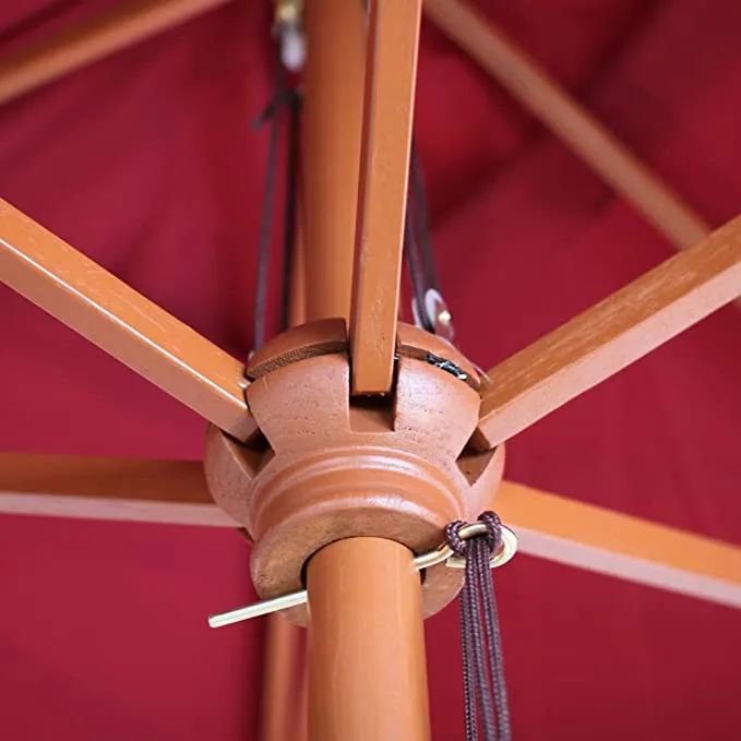 Parasol de jardin 2x3m polyester/bois 6kg bordeaux 04_0003820