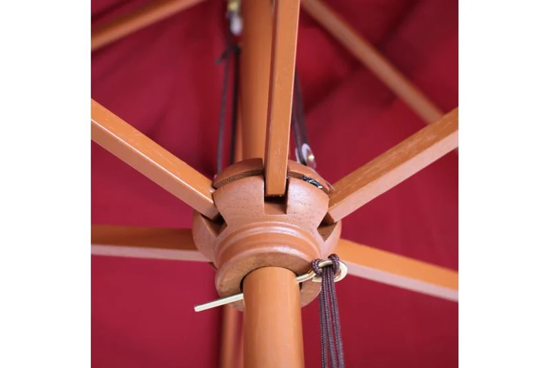 Parasol de jardin Ø 3,5m octogonal polyester/bois 7kg bordeaux 04_0003822