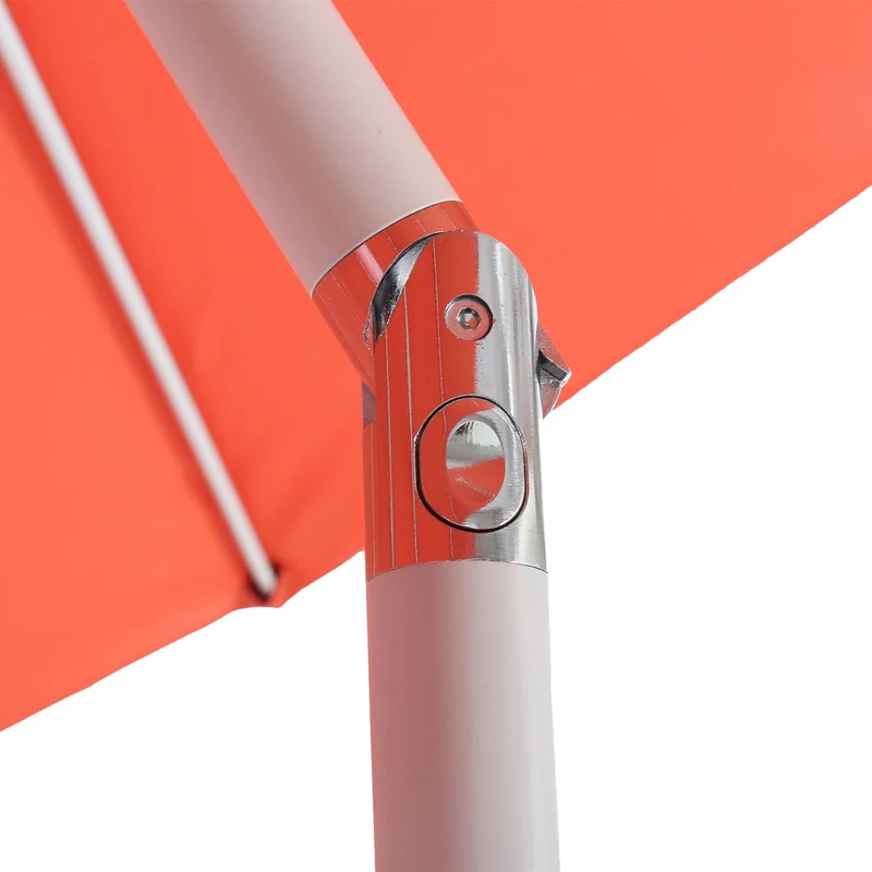 Parasol de jardin Ø 3m inclinable polyester/aluminium 5kg Terracotta 04_0003884