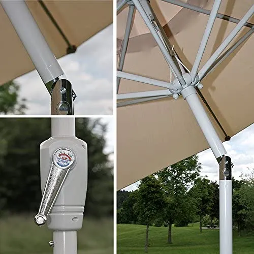 Parasol de jardin Ø 2,7m inclinable polyester/aluminium 5kg anthracite 04_0003879