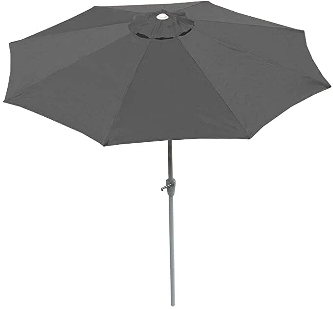 Parasol de jardin Ø 2,7m inclinable polyester/aluminium 5kg anthracite 04_0003879