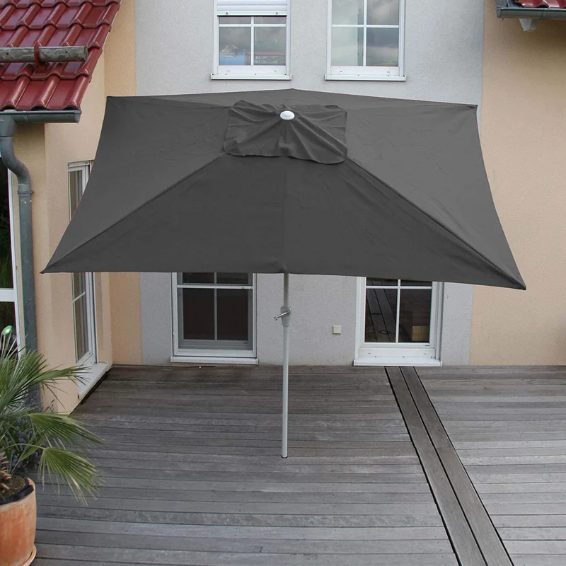 Parasol de jardin 2x3m rectangulaire inclinable polyester/aluminium 4,5kg anthracite 04_0003889