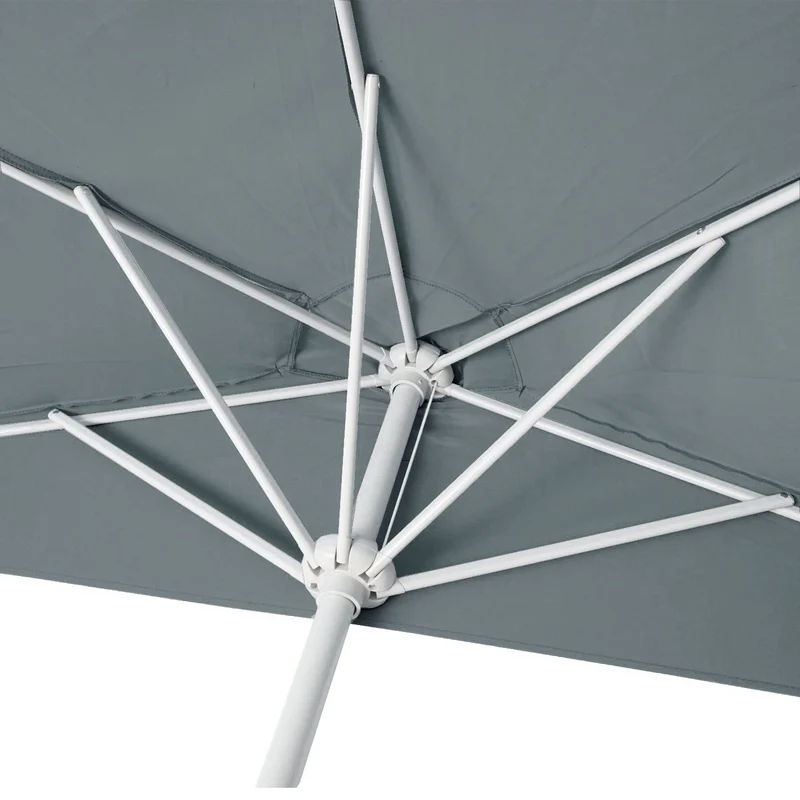 Demi parasol semi-circulaire balcon terrasse UV 50+ polyester/aluminium 3kg avec une portée de 270 cm anthracite sans support 04_0003900