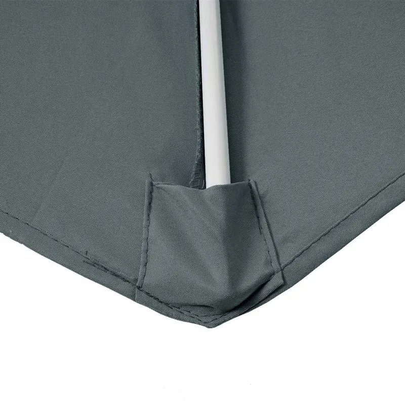 Demi parasol semi-circulaire balcon terrasse UV 50+ polyester/aluminium 3kg avec une portée de 270 cm anthracite sans support 04_0003900