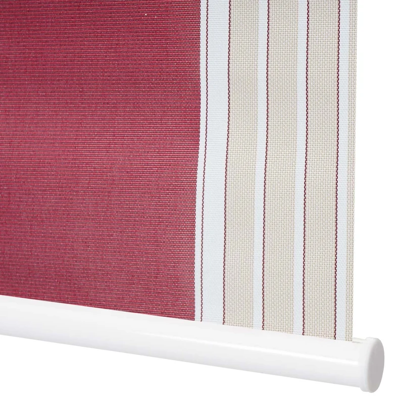 Store enrouleur de fenêtre occultant protection solaire store à tirage latéral 60x160cm opaque rouge blanc beige 04_0004538