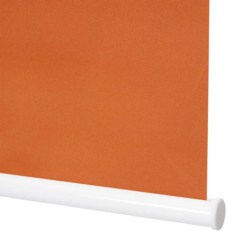 Store enrouleur de fenêtre occultant protection solaire store à tirage latéral 60x160cm opaque orange 04_0004488