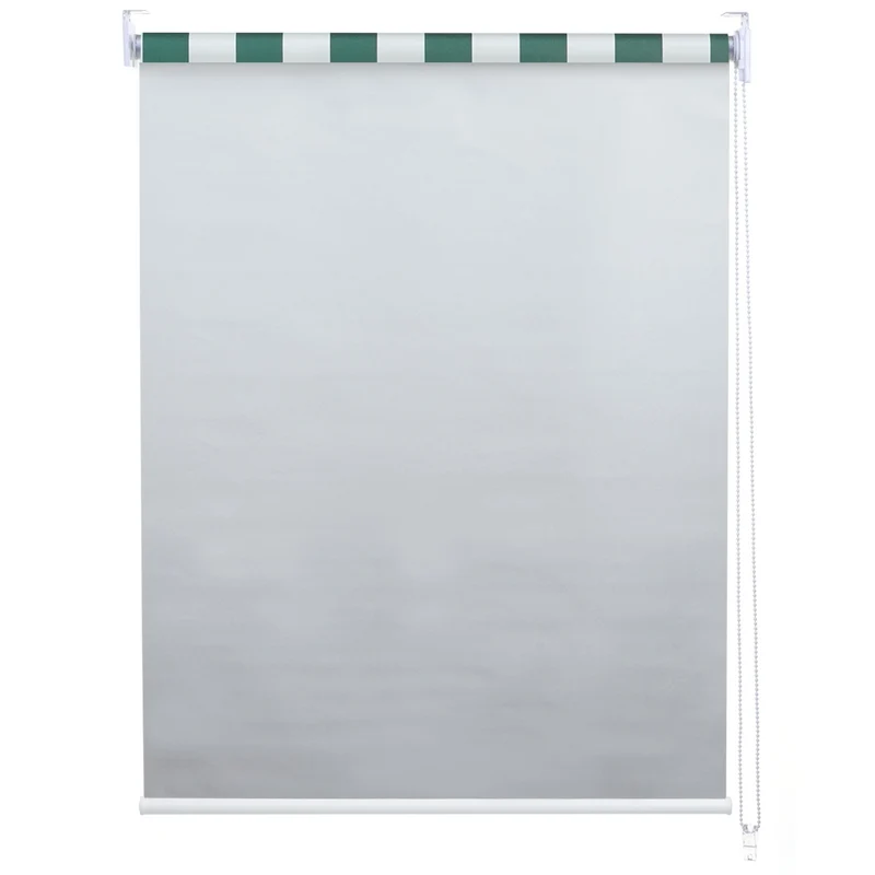 Store enrouleur de fenêtre occultant protection solaire store à tirage latéral 60x160cm opaque vert blanc 04_0004539
