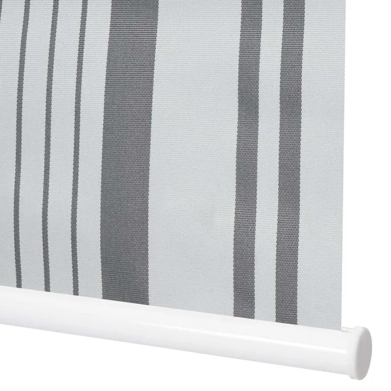 Store enrouleur de fenêtre occultant protection solaire store à tirage latéral 60x160cm opaque gris blanc 04_0004537