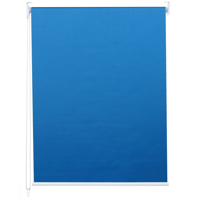 Store enrouleur de fenêtre occultant protection solaire store à tirage latéral 60x160cm opaque bleu 04_0004536