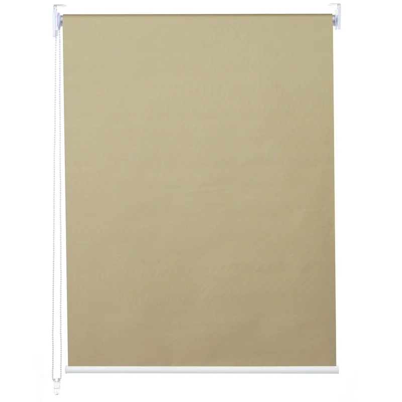 Store enrouleur de fenêtre occultant protection solaire store à tirage latéral 60x230cm opaque beige 04_0004573