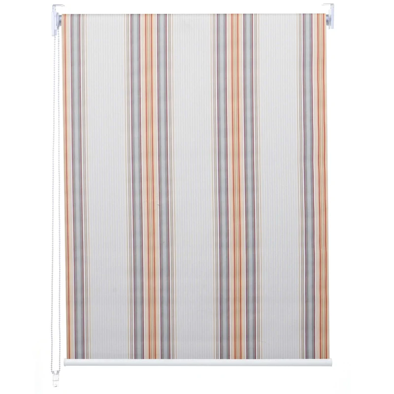 Store enrouleur de fenêtre occultant protection solaire store à tirage latéral 70x230cm opaque gris marron orange 04_0004549