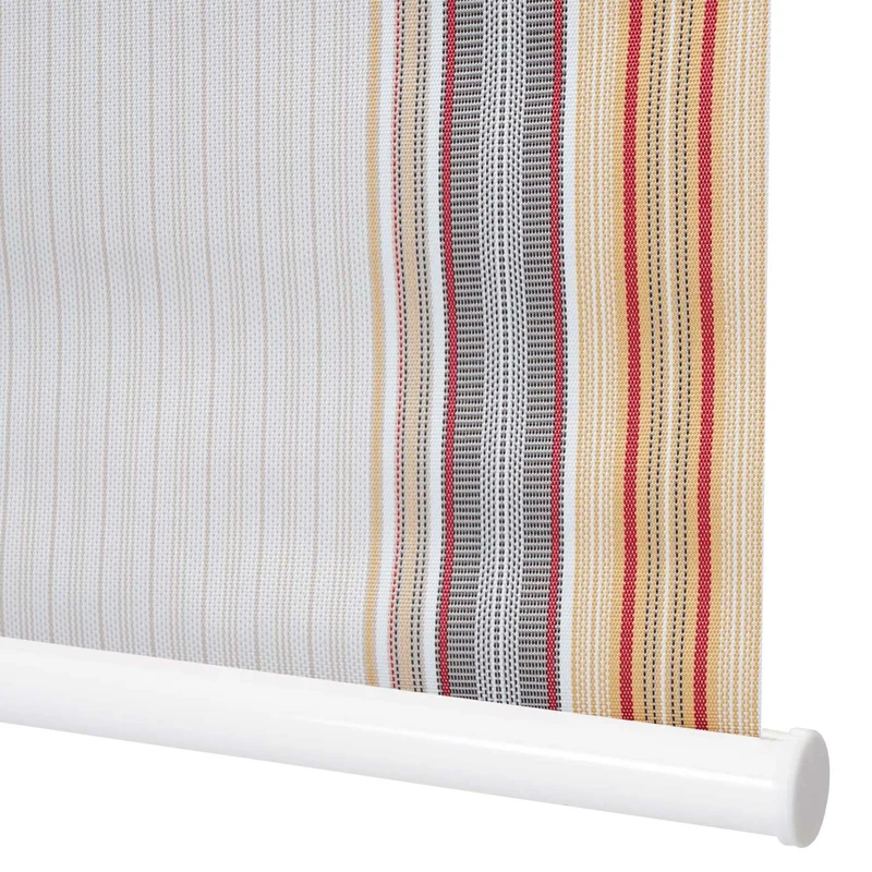 Store enrouleur de fenêtre occultant protection solaire store à tirage latéral 70x230cm opaque gris marron orange 04_0004549