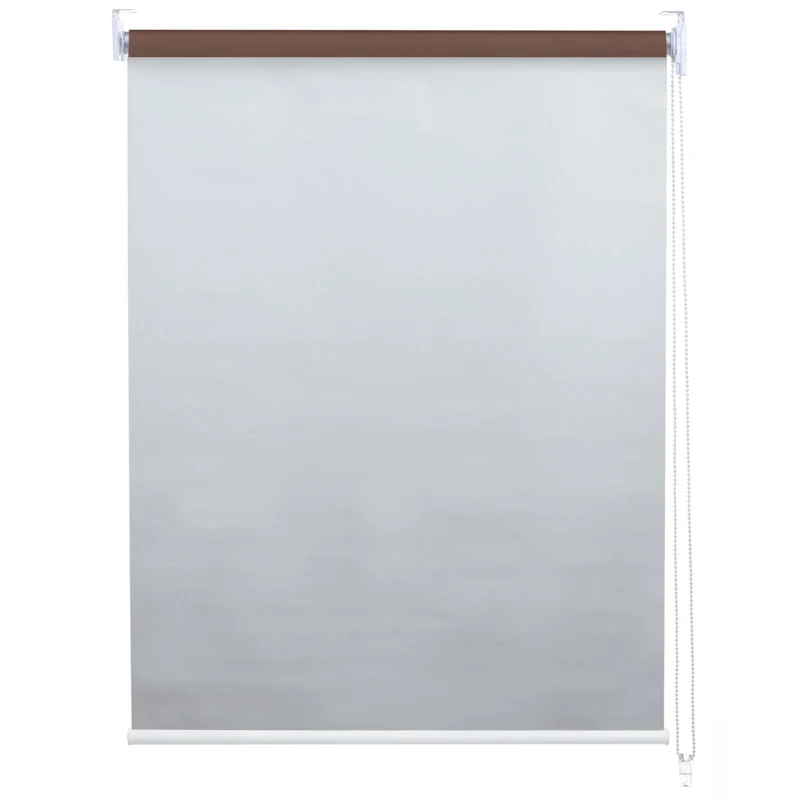 Store enrouleur de fenêtre occultant protection solaire store à tirage latéral 70x230cm opaque marron 04_0004550