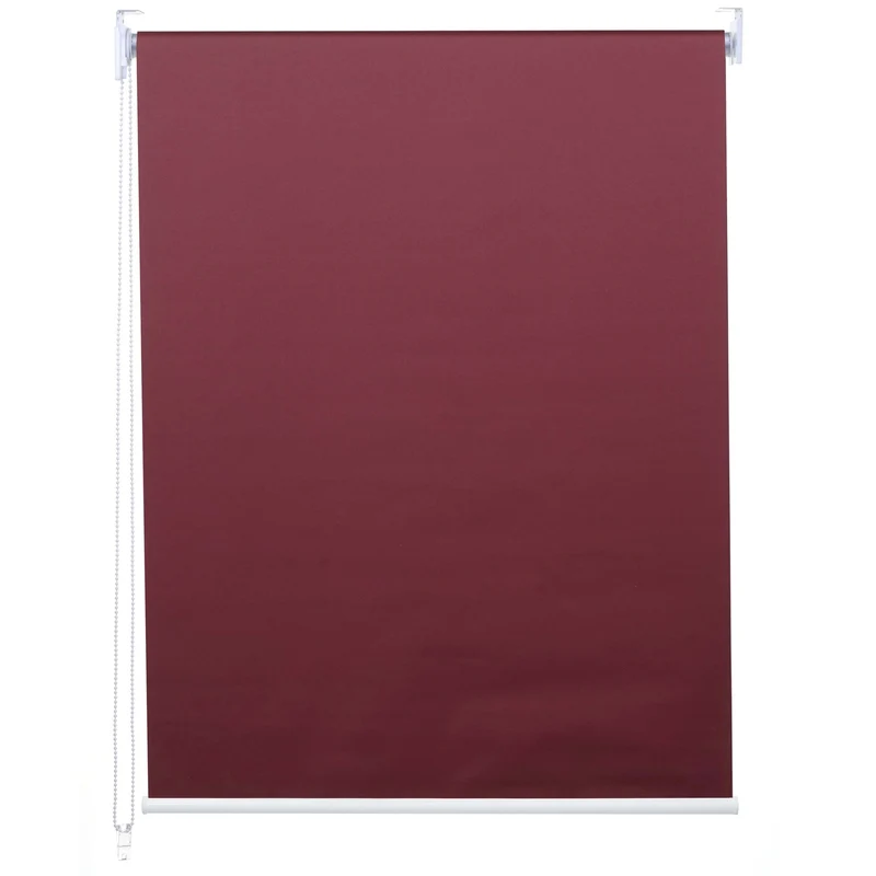 Store enrouleur de fenêtre occultant protection solaire store à tirage latéral 70x230cm opaque bordeaux 04_0004552