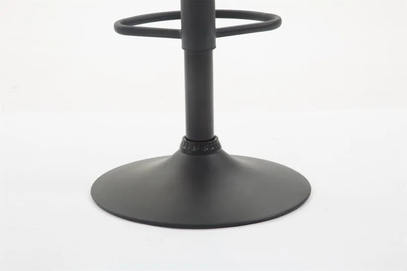 Lot de 2 tabourets de bar moderne et confortable en synthétique gris pieds trompette en métal noir TDB10219