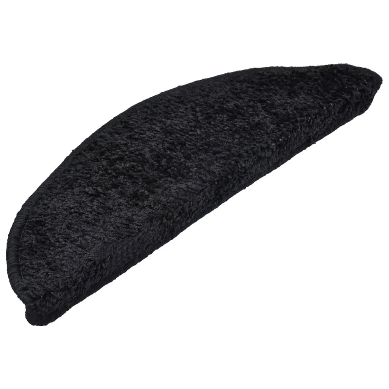 Tapis d'escalier 15 pièces Noir 56 x 20 cm DEC023561