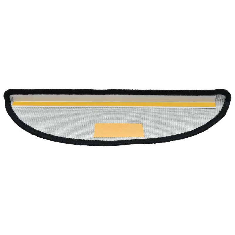 15 tapis d'escalier noir avec bandes adhésives 65 x 25 cm DEC023569
