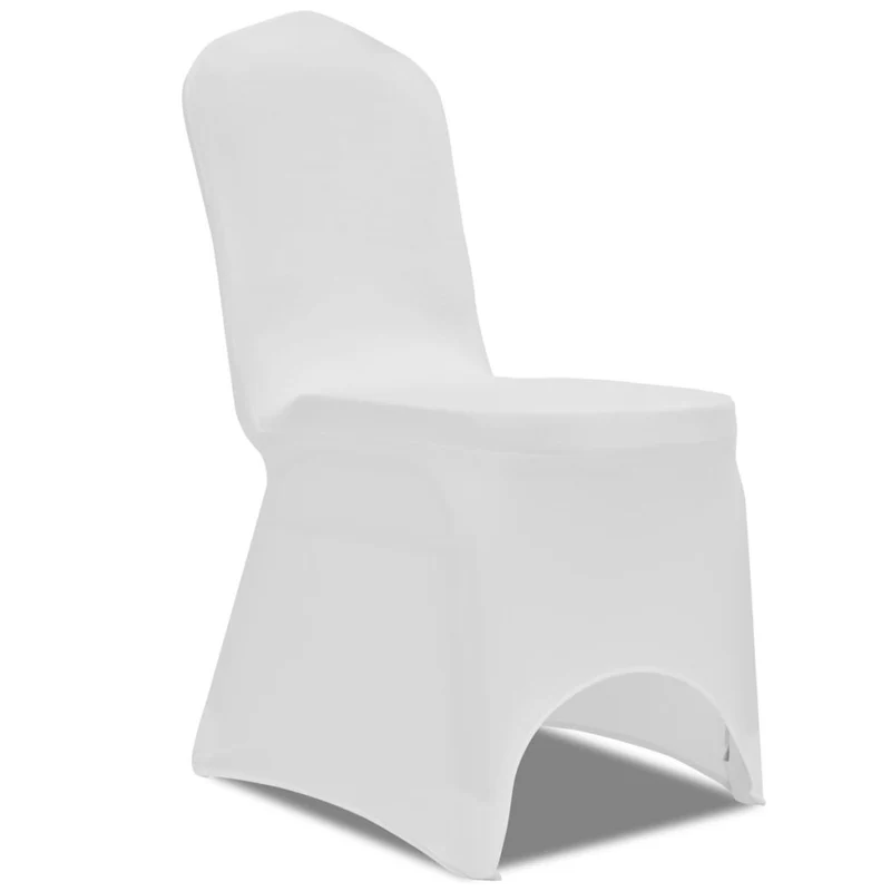 Housse de chaise extensible 4 pcs Blanc DEC022357