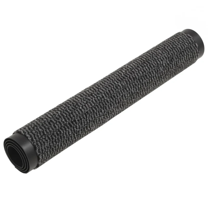 Lot de 2 paillassons rectangulaires 90 x 150 cm Anthracite DEC023165
