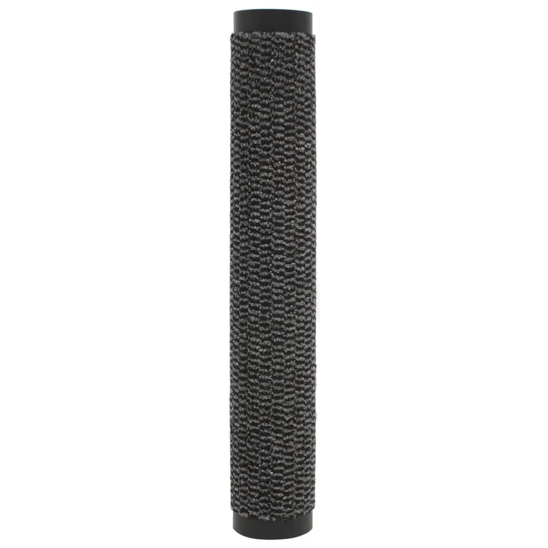 Lot de 2 paillassons rectangulaires 90 x 150 cm Anthracite DEC023165